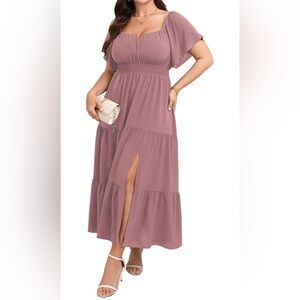 ❤️ Elegant Mauve Maxi Dress